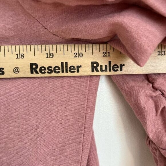 Vintage Jules & Leopold Casual Women’s Small Linen Pink Cardigan Sweater Jacket - Picture 7 of 12